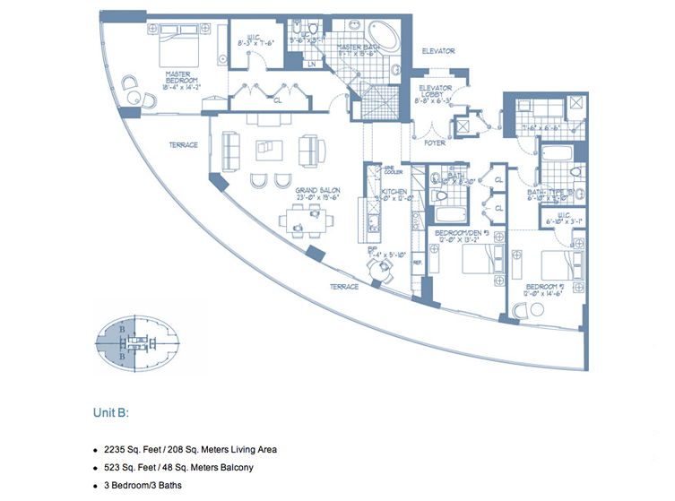 Floor plan Bellini Aventura