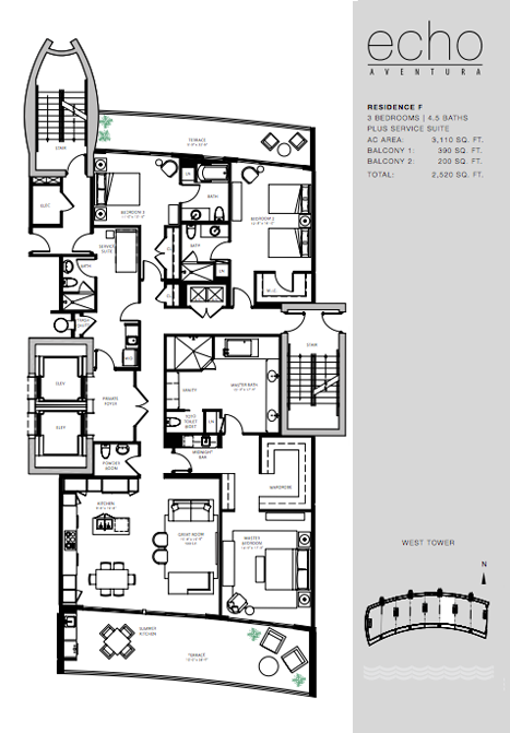 Floor plan ECHO Aventura