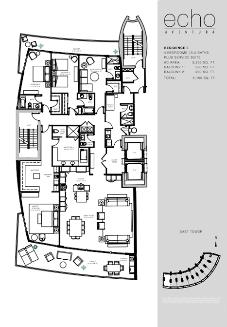 Floor plan ECHO Aventura