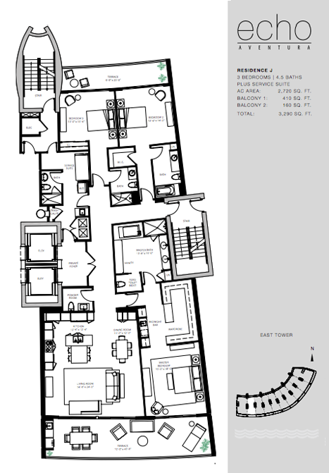 Floor plan ECHO Aventura