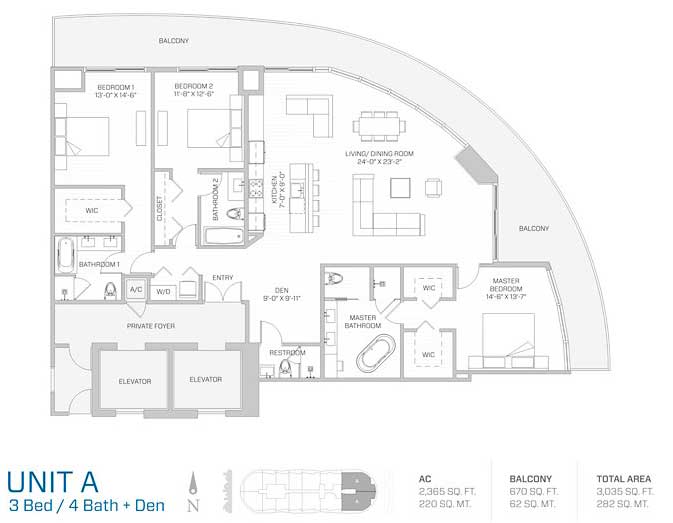 Aria on the Bay - floor plans