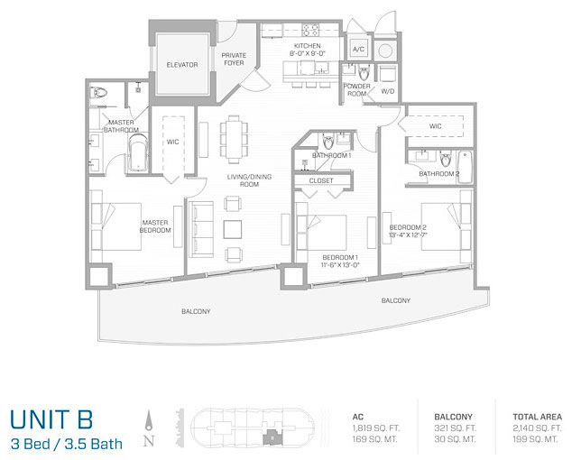 Aria on the Bay - floor plans