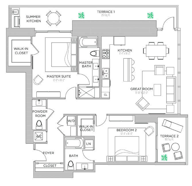 ECHO Brickell floor plans