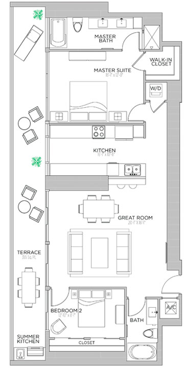 ECHO Brickell floor plans