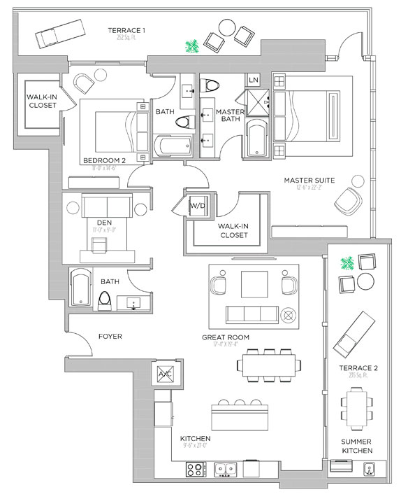 ECHO Brickell floor plans