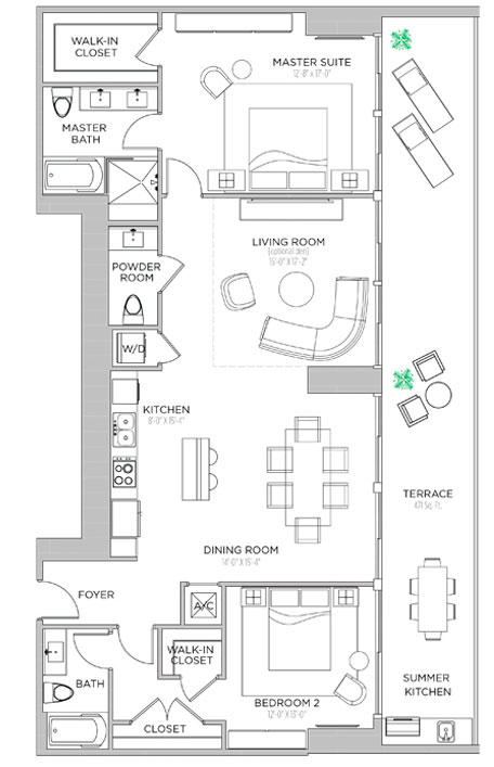 ECHO Brickell floor plans