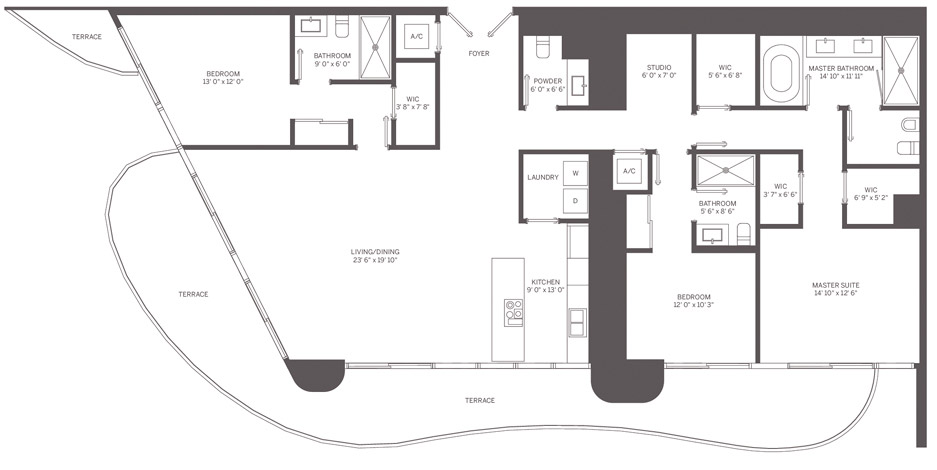 Flatiron Brickell floor plans - new developments in Miami