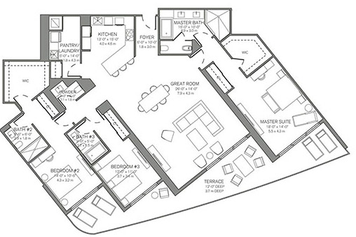 Four Seasons floor plans - new developments in Fort Lauderdale