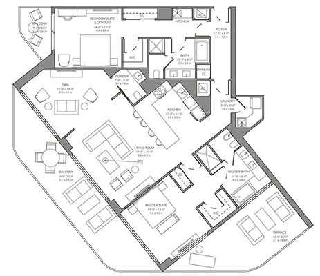 Four Seasons floor plans - new developments in Fort Lauderdale