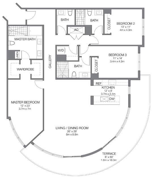 Gale Boutique Residences floor plans - new developments in Fort Lauderdale