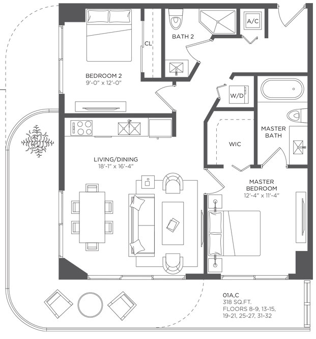 Hyde Midtown floor plans - new developments in Miami