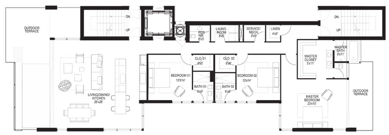 Louver House floor plans - new developments at Miami Beach