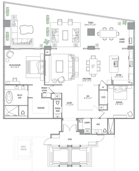 Muse floor plans - new developments at Sunny Isles Beach