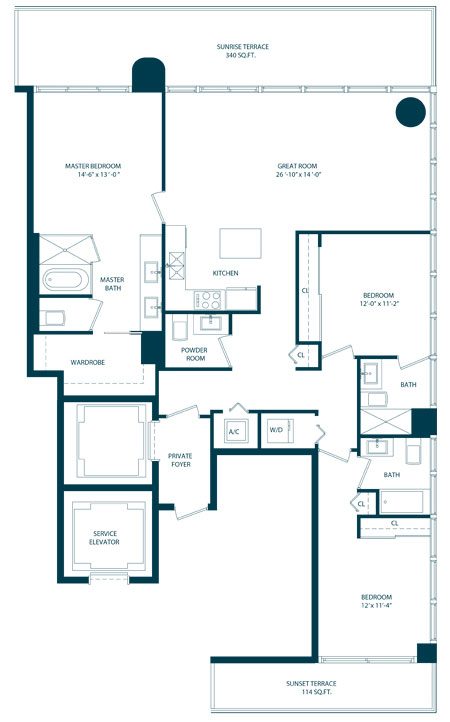 One Paraiso floor plans - new developments at Miami