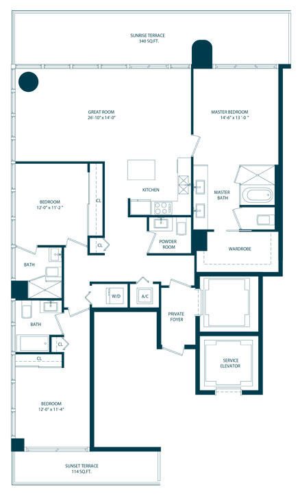 One Paraiso floor plans - new developments at Miami