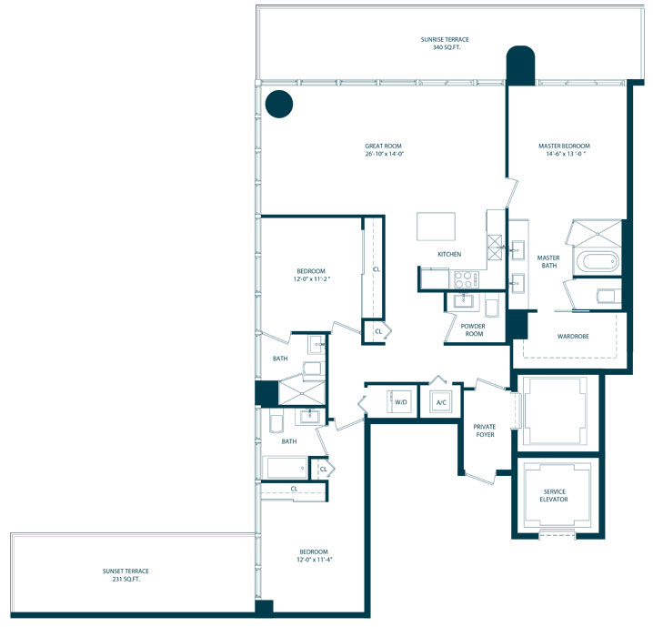 One Paraiso floor plans - new developments at Miami