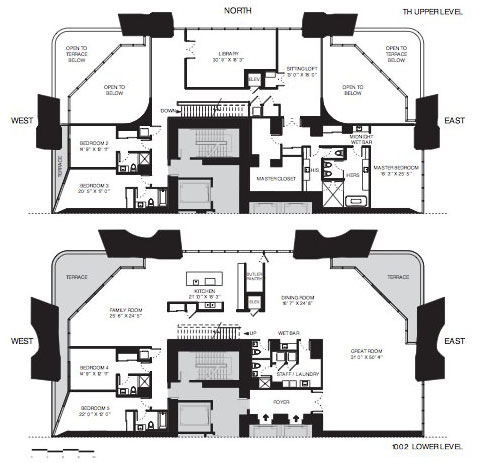 One Thousand Museum floor plans - new developments at Miami