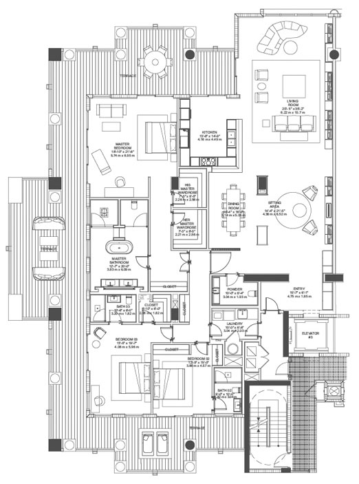 Palazzo Del Sol floor plans - new developments at Fisher Island