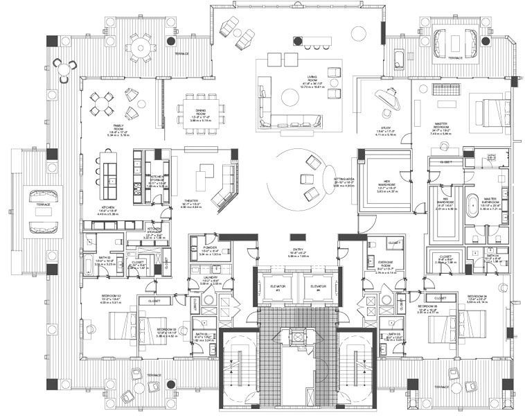 Palazzo Del Sol floor plans - new developments at Fisher Island