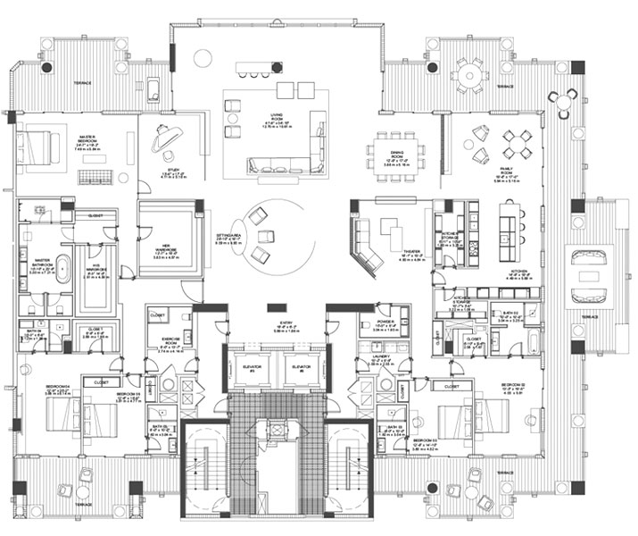 Palazzo Del Sol floor plans - new developments at Fisher Island