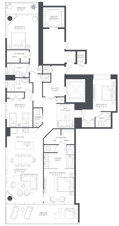 Paraiso Bayviews floor plans - new developments at Miami