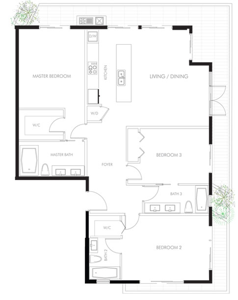 Pearl House floor plans - new developments at Bay Harbor Islands