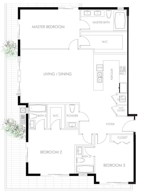 Pearl House floor plans - new developments at Bay Harbor Islands