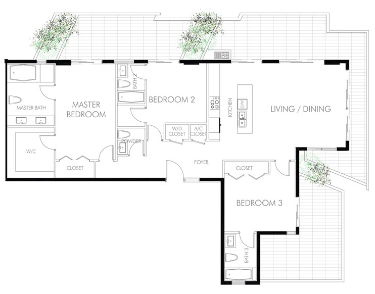 Pearl House floor plans - new developments at Bay Harbor Islands