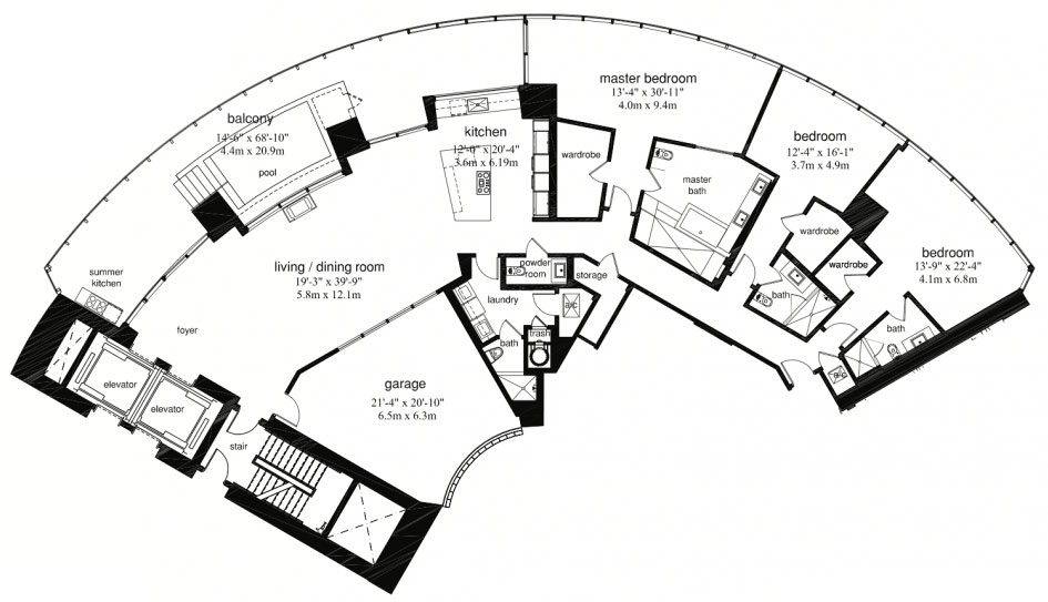 Porsche Design Tower floor plans - new developments at Sunny Isles Beach