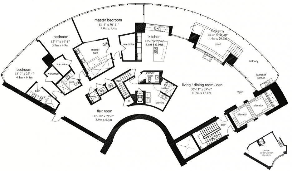 Porsche Design Tower floor plans - new developments at Sunny Isles Beach