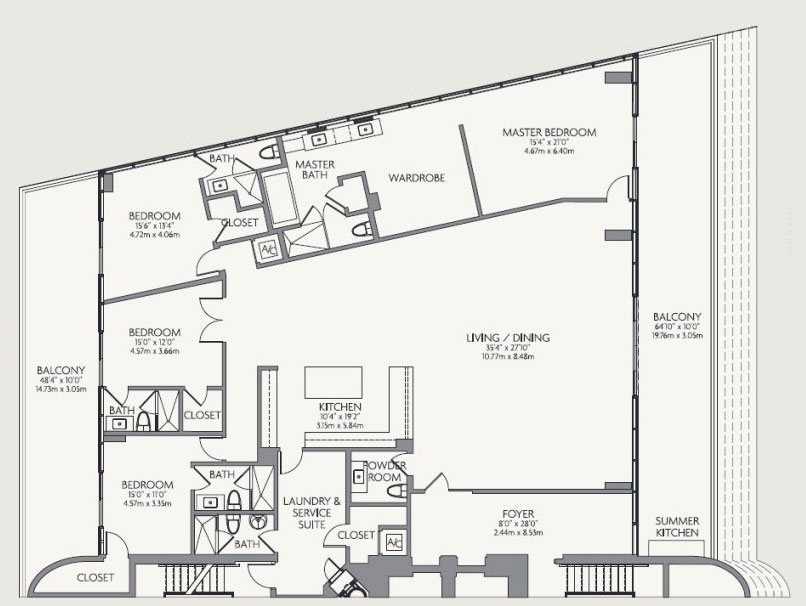 Privé floor plans - new developments at Aventura