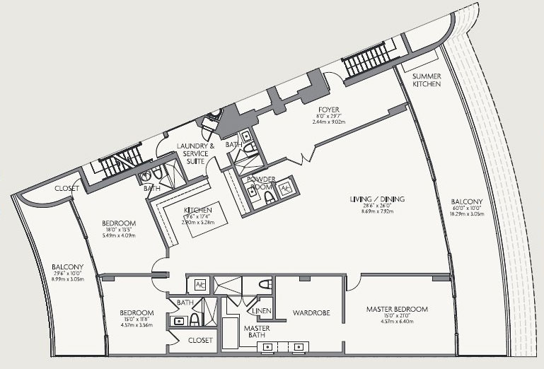 Privé floor plans - new developments at Aventura