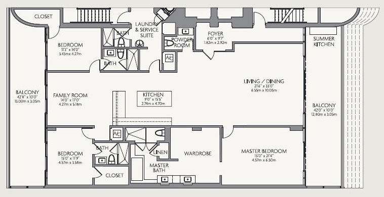 Privé floor plans - new developments at Aventura