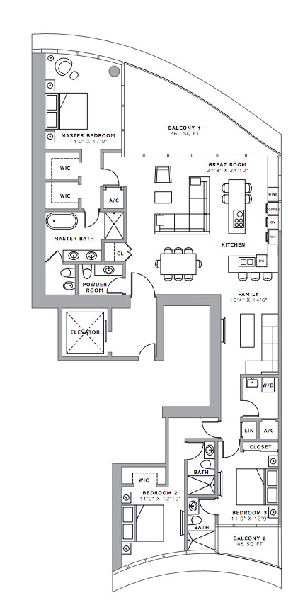 Ritz-Carlton Residences floor plans - new developments at Sunny Isles Beach