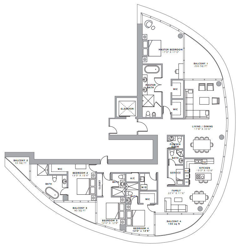 Ritz-Carlton Residences floor plans - new developments at Sunny Isles Beach