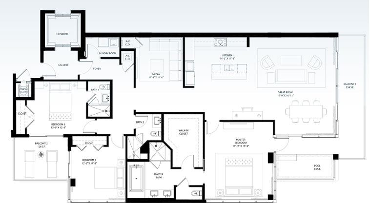 Sage Beach floor plans - new developments at Hollywood