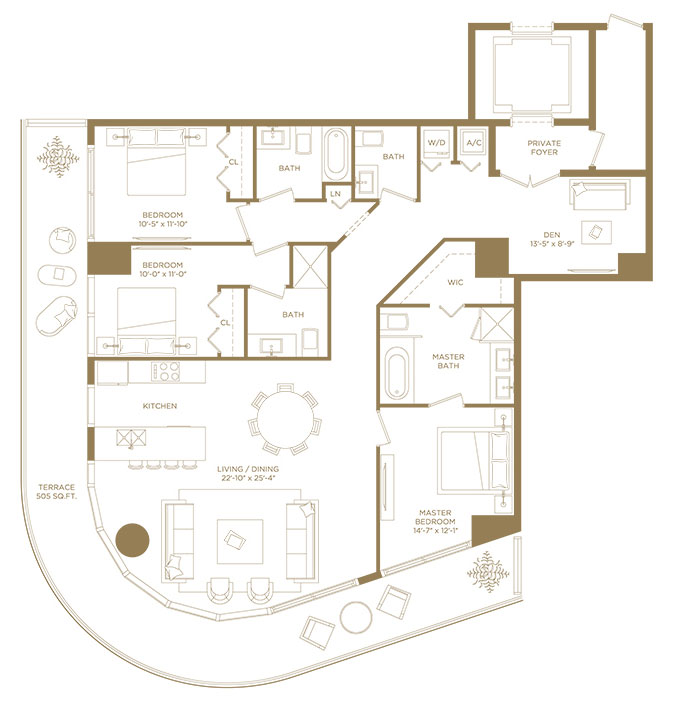 SLS Lux Brickell floor plans - new developments at Miami