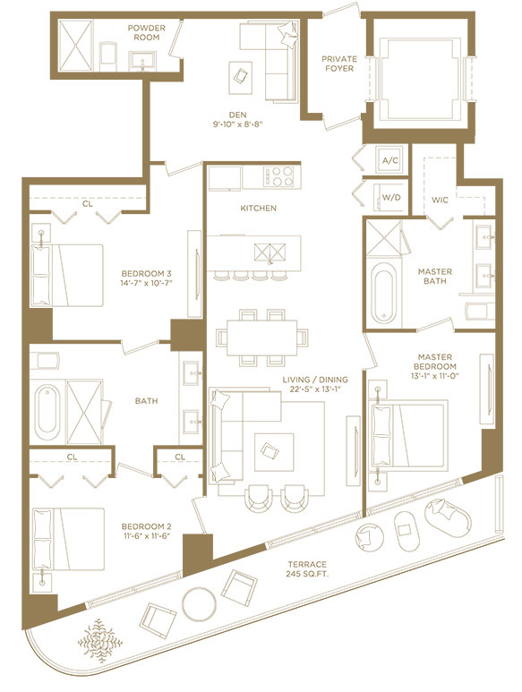 SLS Lux Brickell floor plans - new developments at Miami