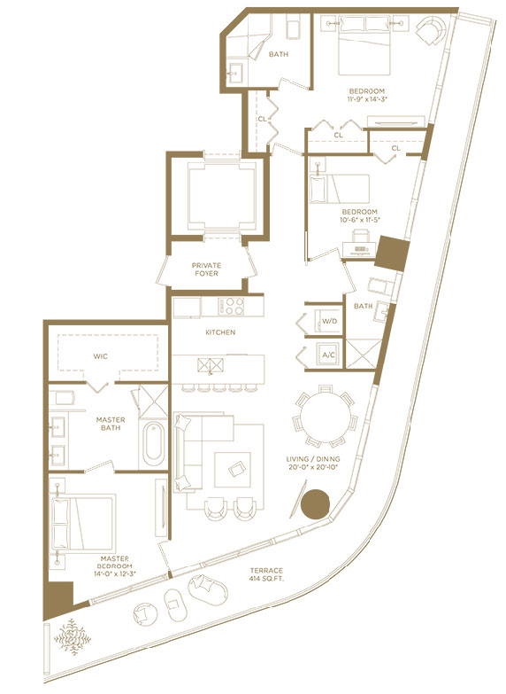 SLS Lux Brickell floor plans - new developments at Miami