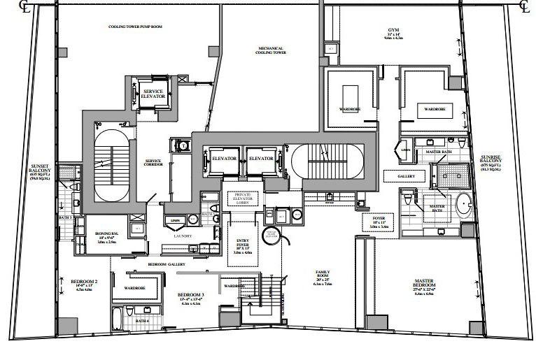 Turnberry Ocean Club floor plans