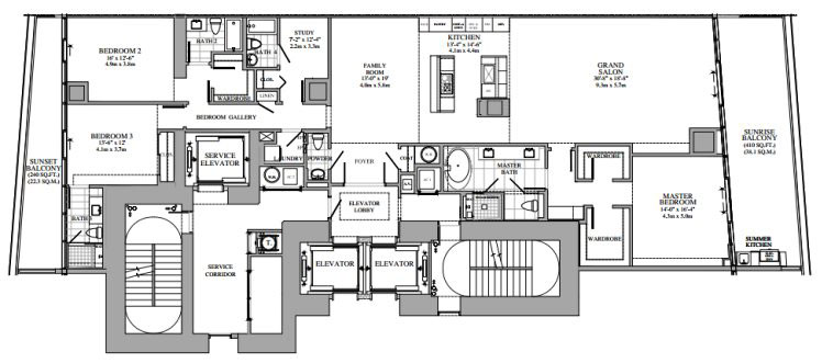 Turnberry Ocean Club floor plans