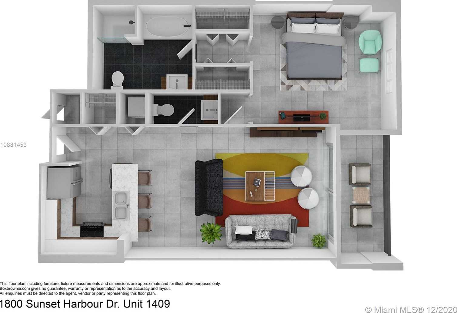 Small Image of 1800 SUNSET HARBOUR DR #1409, Miami Beach Number 7