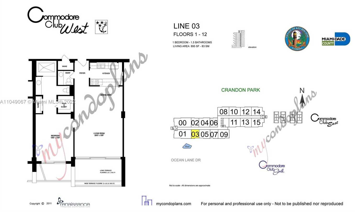 Small Image of 155 OCEAN LANE DR #1205/1203, Key Biscayne Number 21