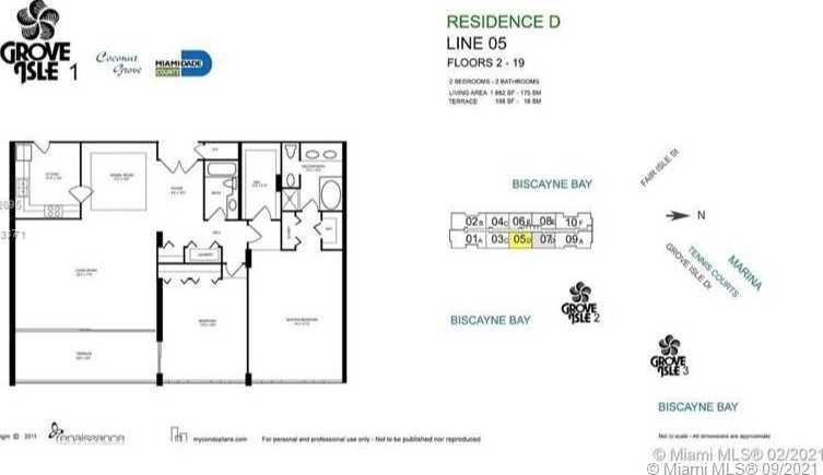 Small Image of 1 GROVE ISLE DR #A505, Miami Number 9