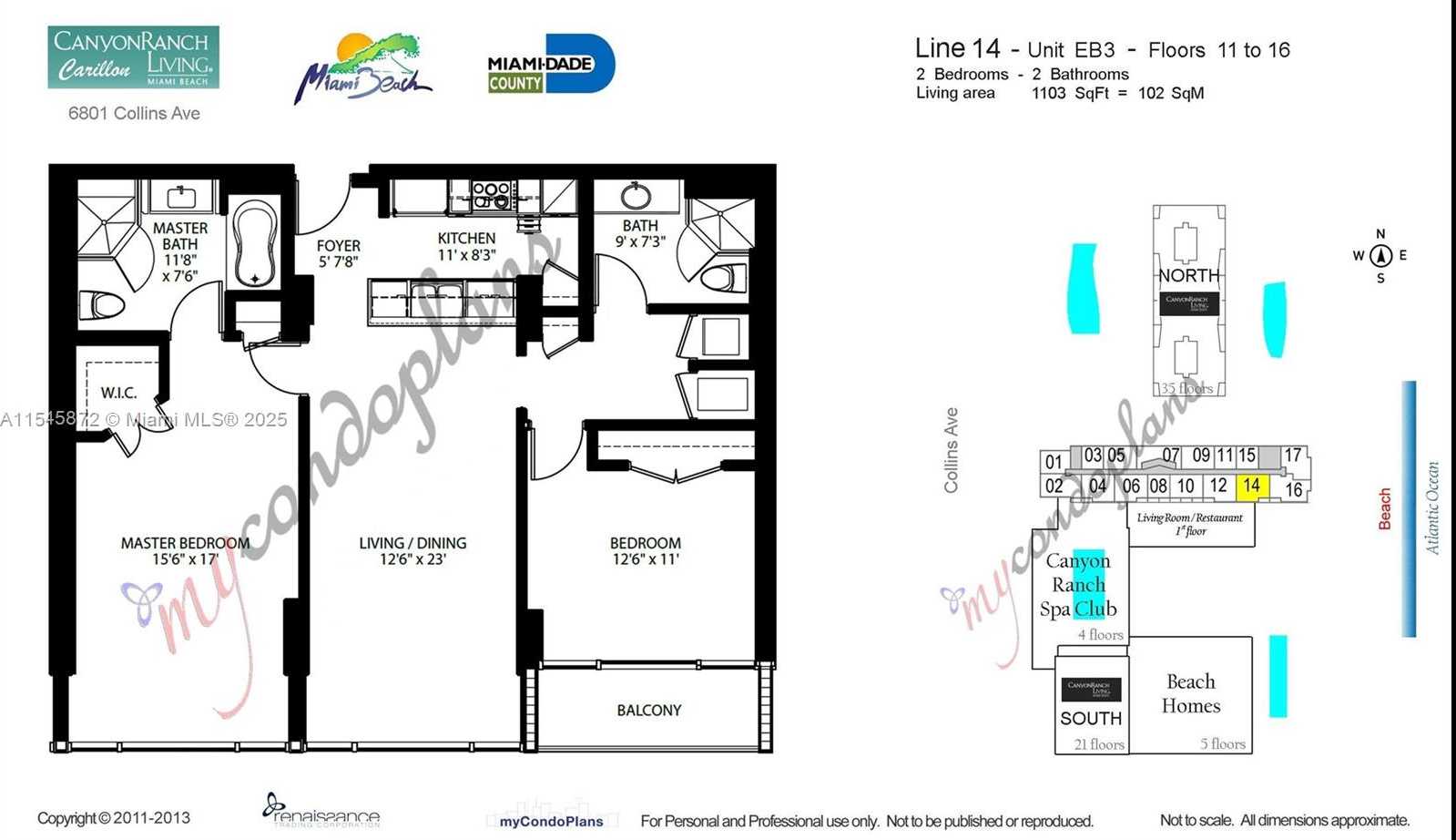Small Image of 6801 COLLINS AVE #1206, Miami Beach Number 7