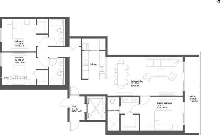 Small Image of 600 NORTH EAST 27 ST #2304, Miami Number 8