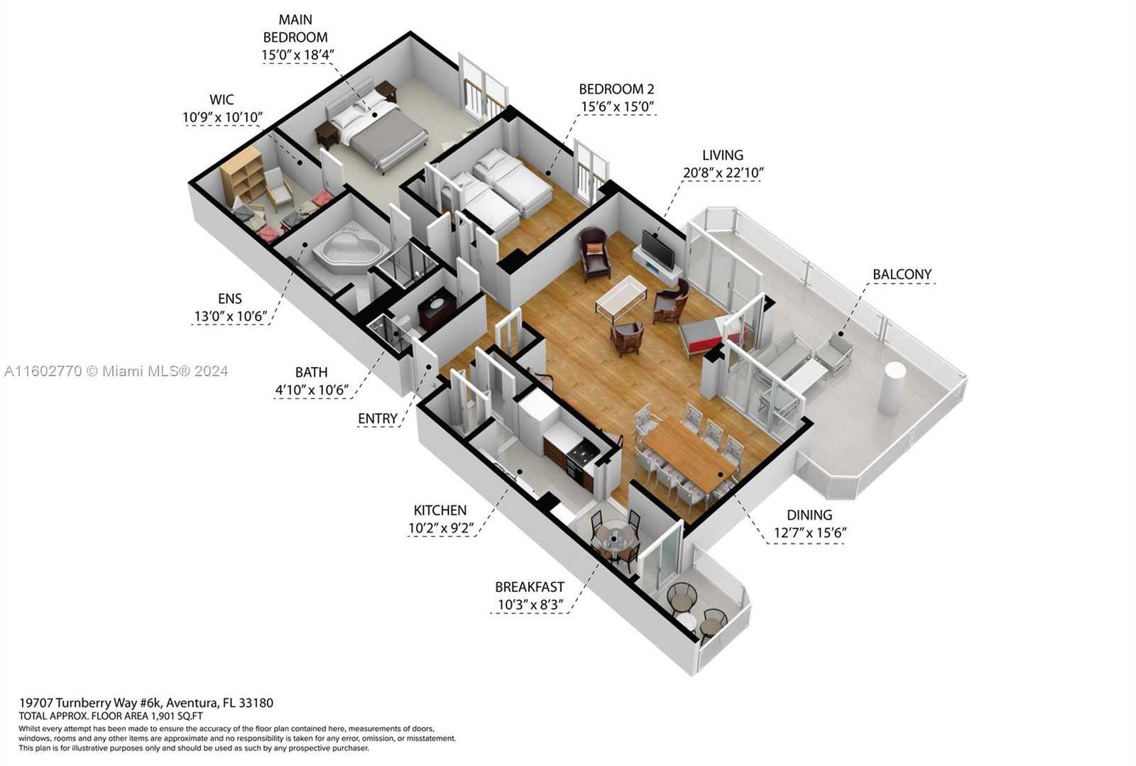 Small Image of 19707 TURNBERRY WAY #6K, Aventura Number 37