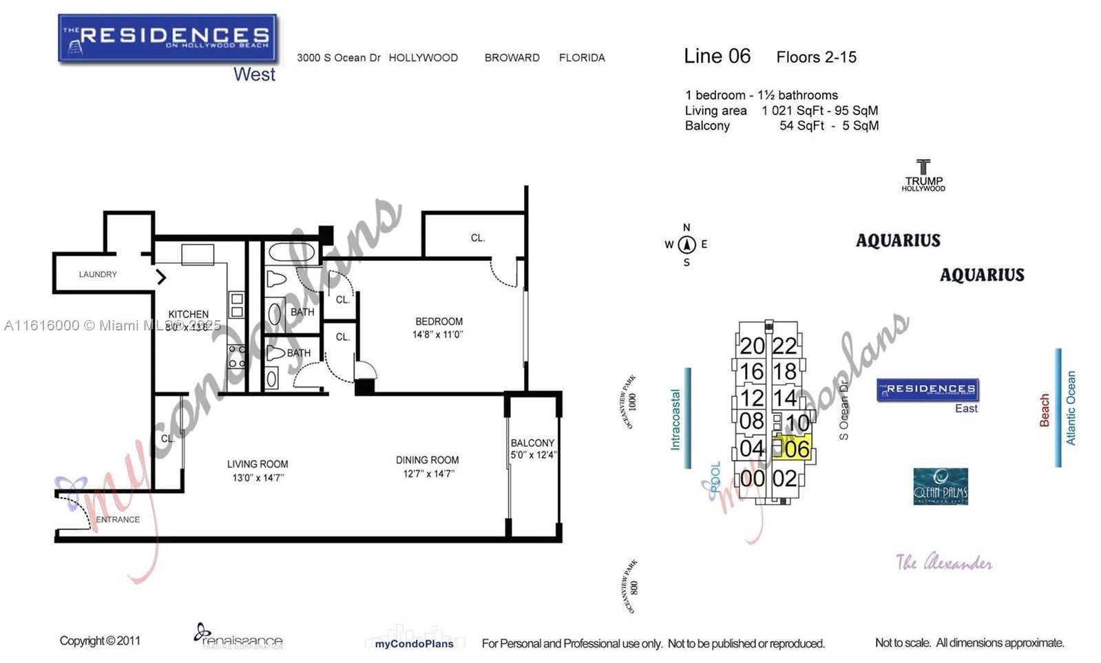 Small Image of 3000 SOUTH OCEAN DR #206, Hollywood Number 12