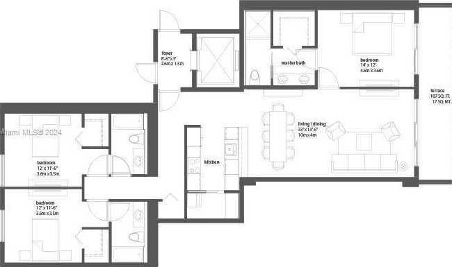 Small Image of 600 NORTH EAST 27TH ST #2302, Miami Number 22