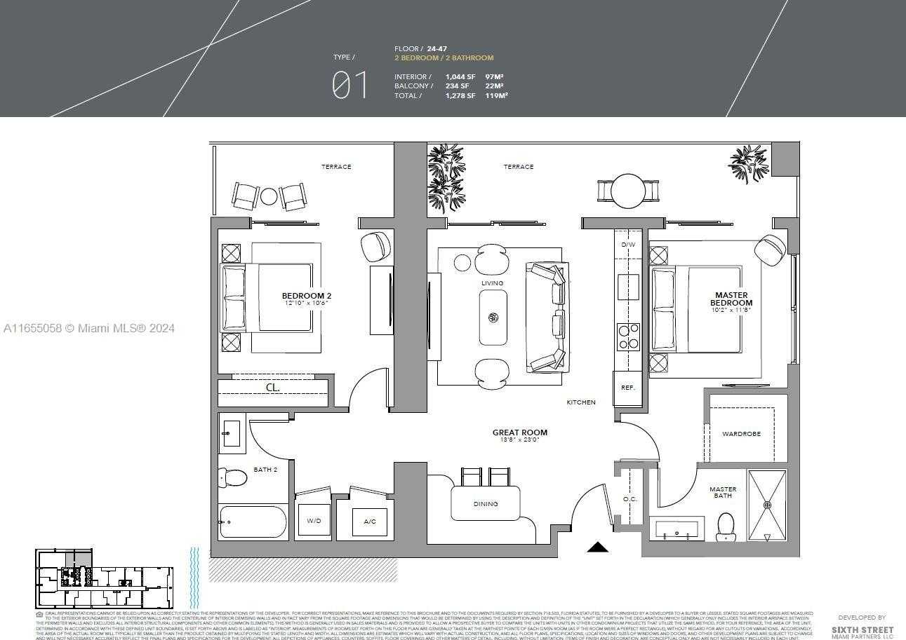 Small Image of 601 NORTH EAST 1 AV #3901, Miami Number 32